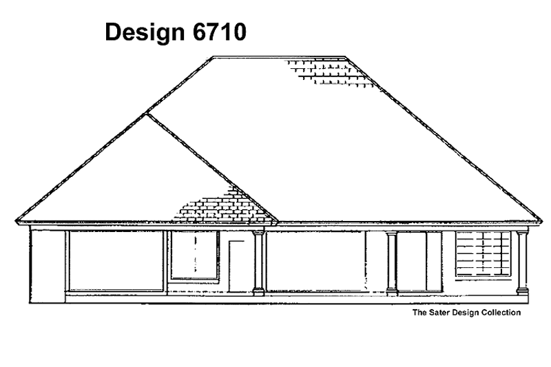 Home Plan - Exterior - Rear Elevation 1 for Prairie House Plan #930-85 - 3 bed, 2.5 bath
