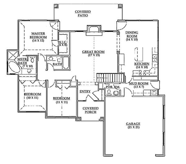 Home Plan - Traditional Floor Plan - Main Floor Plan #945-8