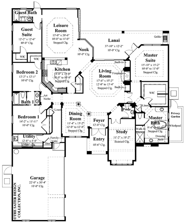 House Plan Design - Mediterranean Floor Plan - Main Floor Plan #930-346