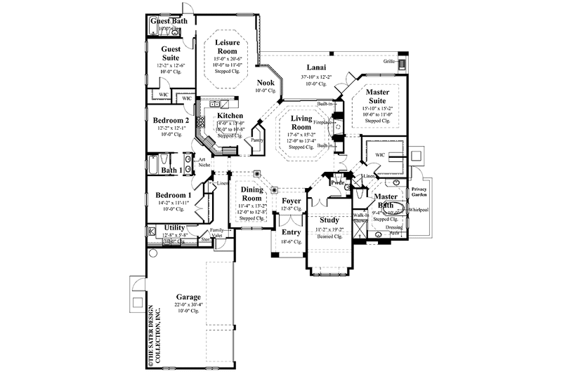 Home Plan - Floor Plan - Main Floor for Mediterranean House Plan #930-346 - 4 bed, 3.5 bath