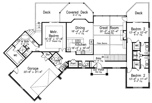Dream House Plan - Country Floor Plan - Main Floor Plan #52-242