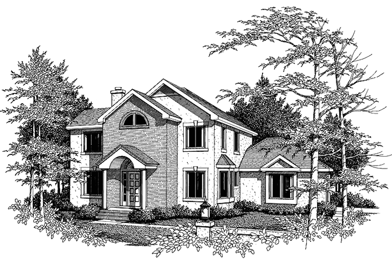 Dream House Plan - Contemporary Exterior - Front Elevation Plan #456-71