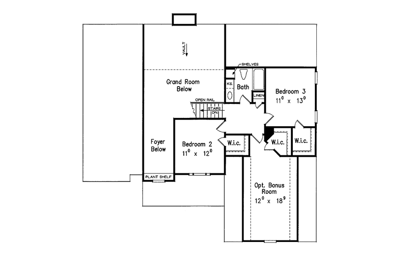 Home Plan - Floor Plan - Upper Floor for Colonial House Plan #927-724 - 4 bed, 3 bath