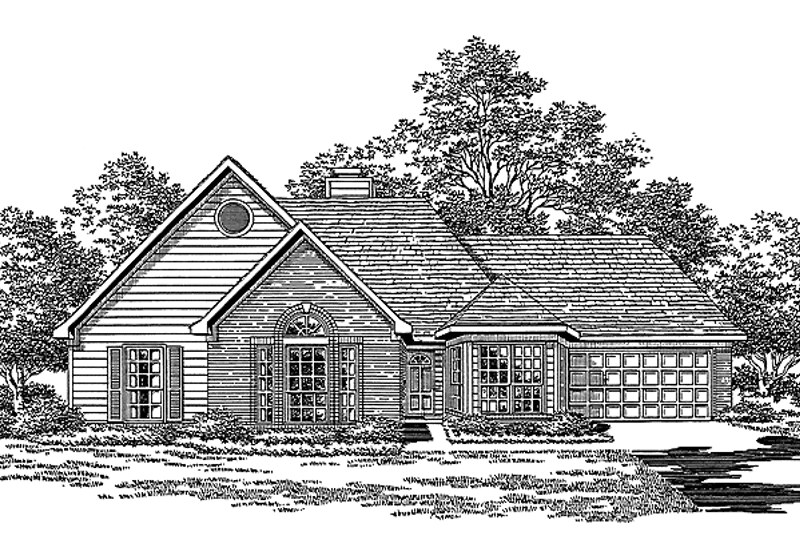 Home Plan - Exterior - Front Elevation 3 for Ranch House Plan #952-162 - 3 bed, 2 bath