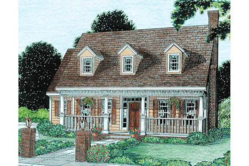 House Design - Country Exterior - Front Elevation Plan #20-302