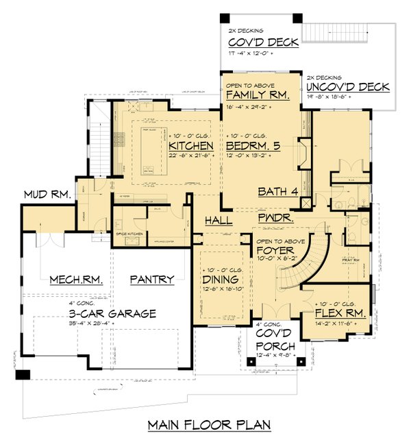 Traditional Floor Plan - Main Floor Plan #1066-286