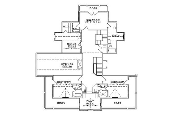 Floor Plan - Upper Floor for Victorian House Plan #5-441 - 5 bed, 5.5 bath