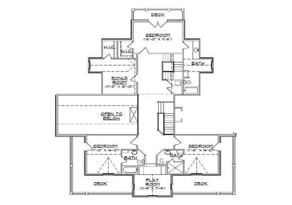 Architectural House Design - Victorian Floor Plan - Upper Floor Plan #5-441