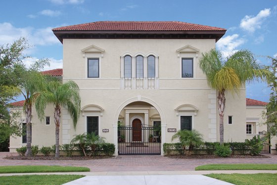 Exterior - Front Elevation 3 for Mediterranean House Plan #1058-17 - 5 bed, 4 bath