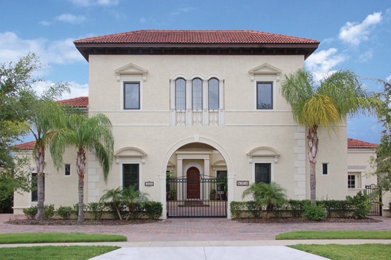 Architectural House Design - Exterior - Front Elevation 3 for Mediterranean House Plan #1058-17 - 5 bed, 4 bath