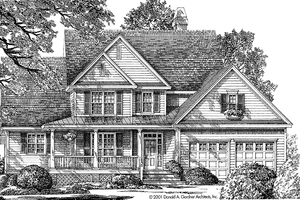 Country Exterior - Front Elevation Plan #929-607