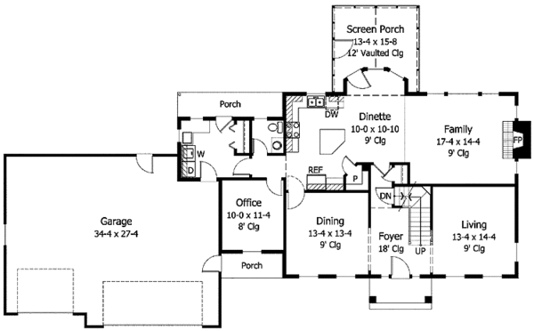 Dream House Plan - Classical Floor Plan - Main Floor Plan #51-838