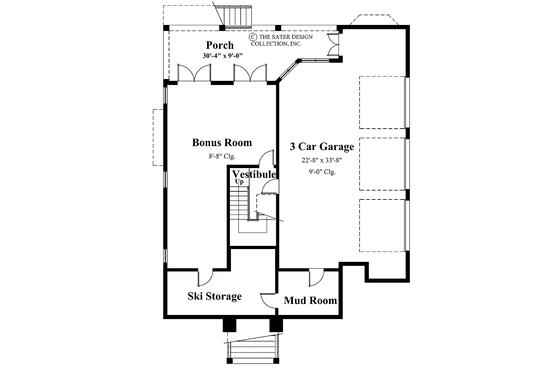 Floor Plan - Lower Floor for Traditional House Plan #930-148 - 3 bed, 2 bath