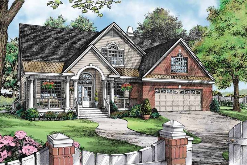 Architectural House Design - Country Exterior - Front Elevation Plan #929-888
