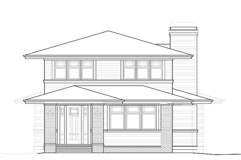 Dream House Plan - Exterior - Front Elevation 3 for Prairie House Plan #895-74 - 3 bed, 2.5 bath
