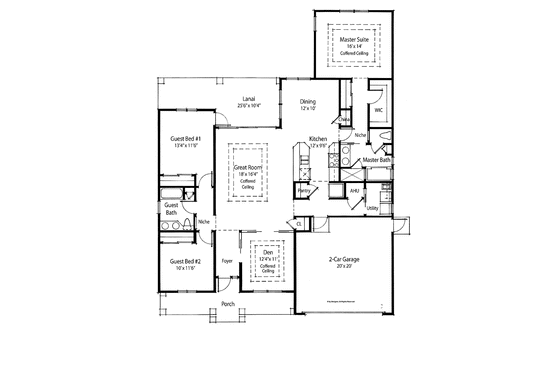 Floor Plan - Main Floor for Country House Plan #938-53 - 3 bed, 2 bath