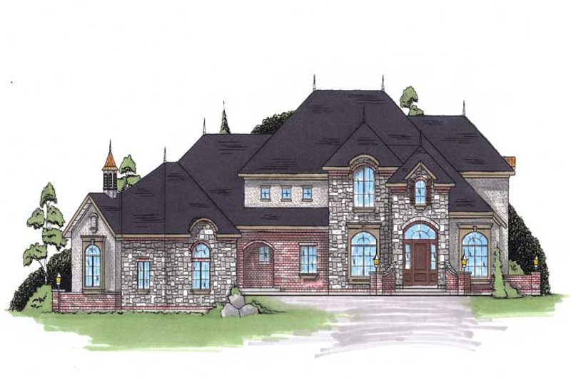Home Plan - European Exterior - Front Elevation Plan #5-442