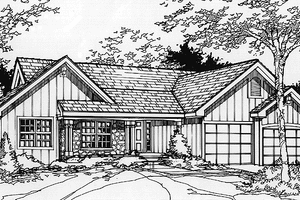 Dream House Plan - Exterior - Front Elevation for Country House Plan #320-1081 - 3 bed, 2 bath