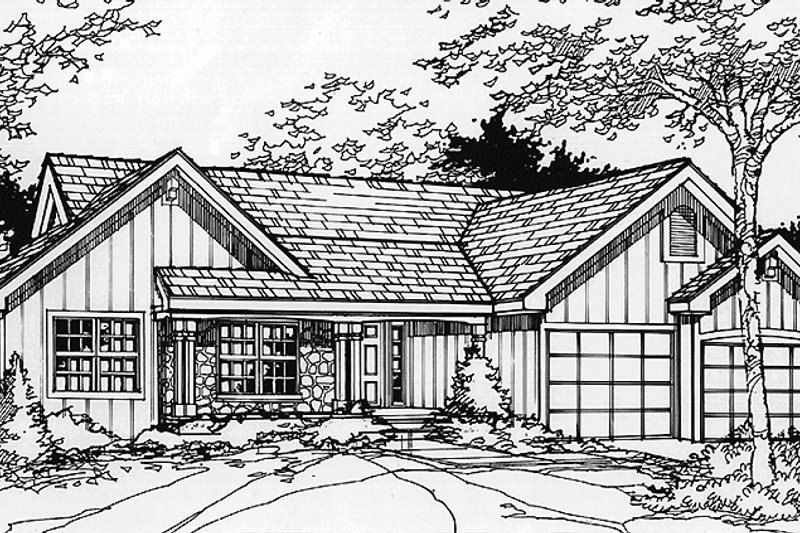 House Design - Country Exterior - Front Elevation Plan #320-1081
