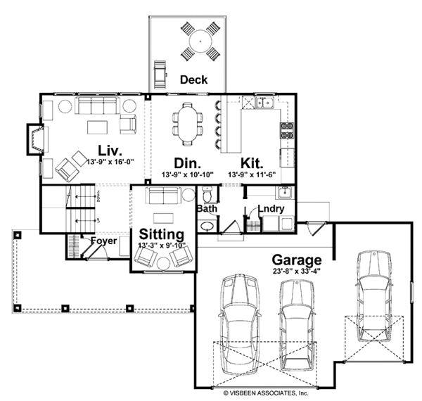 Country Floor Plan - Main Floor Plan #928-160