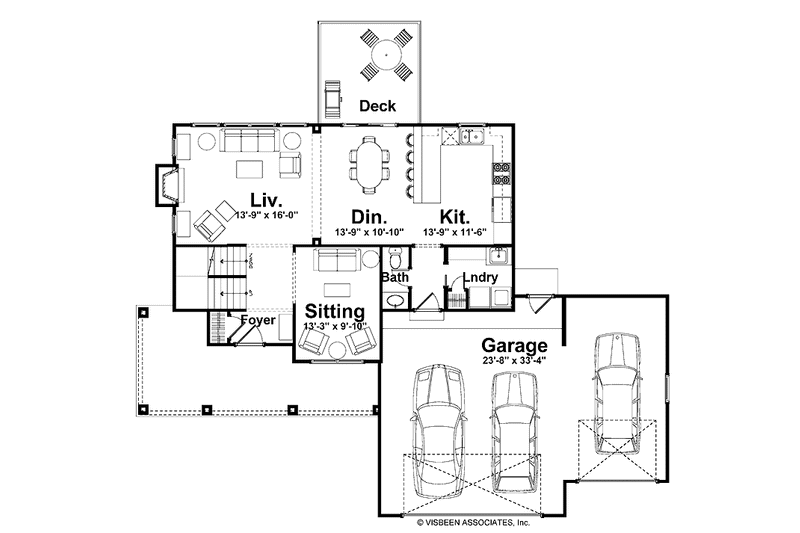 Home Plan - Floor Plan - Main Floor for Country House Plan #928-160 - 4 bed, 2.5 bath