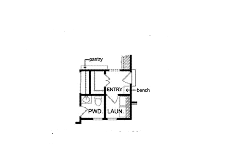 House Blueprint - Floor Plan - Main Floor 1 for Classical House Plan #1010-12 - 4 bed, 2.5 bath