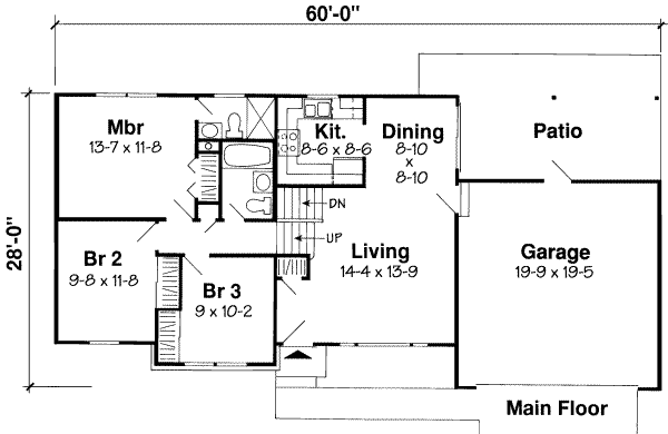 Traditional Floor Plan - Main Floor Plan #312-374