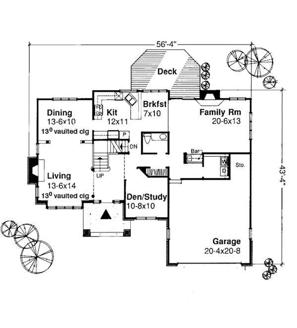 House Plan Design - Prairie Floor Plan - Main Floor Plan #320-1084