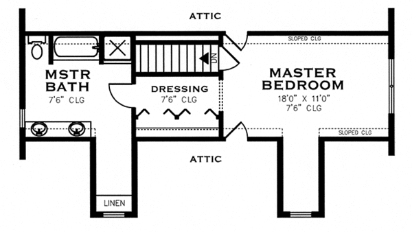 Dream House Plan - Country Floor Plan - Upper Floor Plan #984-2