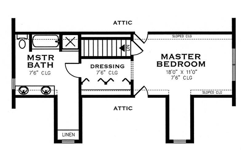 Home Plan - Floor Plan - Upper Floor for Country House Plan #984-2 - 3 bed, 2 bath