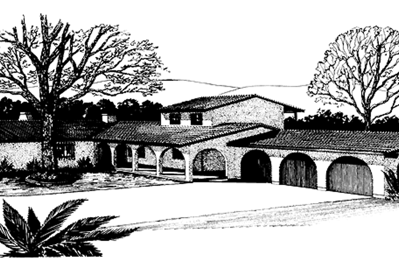 Dream House Plan - Mediterranean Exterior - Front Elevation Plan #320-773