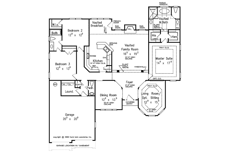 Home Plan - Floor Plan - Main Floor for Mediterranean House Plan #927-187 - 3 bed, 2.5 bath