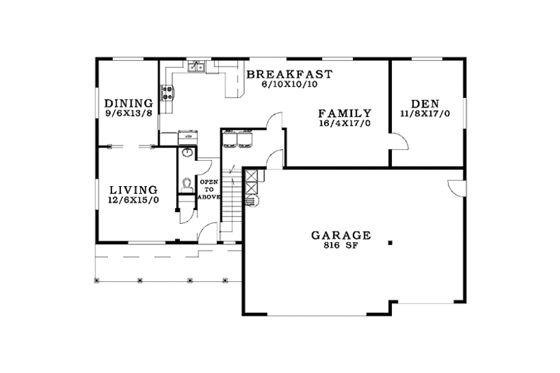 Craftsman Style House Plan - 4 Beds 2.5 Baths 2715 Sq/Ft Plan #943-28 ...