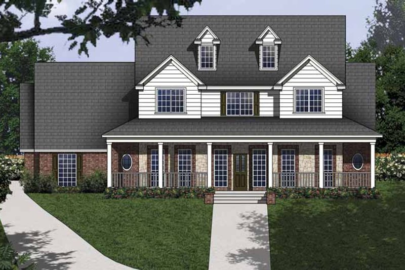 Home Plan - Country Exterior - Front Elevation Plan #62-153