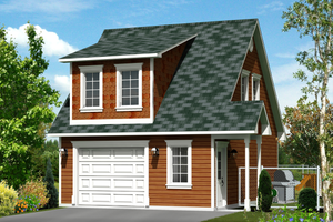 Country Exterior - Front Elevation Plan #25-4438