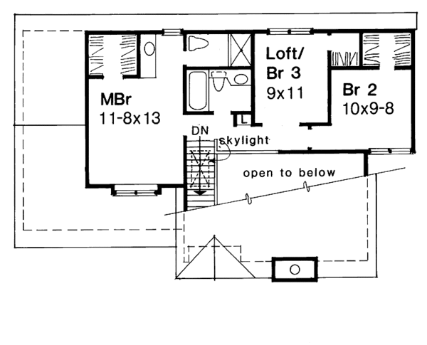 Home Plan - Contemporary Floor Plan - Upper Floor Plan #320-1498