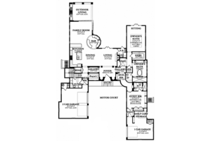 Floor Plan - Main Floor for Mediterranean House Plan #1058-154 - 5 bed, 5.5 bath
