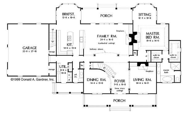 House Plan Design - Classical Floor Plan - Main Floor Plan #929-436