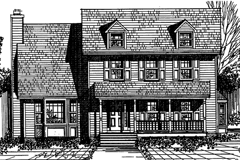 Home Plan - Exterior - Front Elevation 3 for Country House Plan #30-277 - 3 bed, 2.5 bath