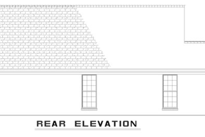 Home Plan - Exterior - Rear Elevation for Craftsman House Plan #17-3458 - 4 bed, 2 bath