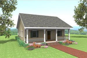 Country Exterior - Front Elevation Plan #44-158