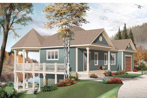 Exterior - Front Elevation 3 for Country House Plan #23-2478 - 3 bed, 2 bath