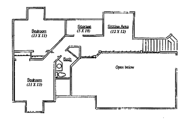 House Plan Design - Country Floor Plan - Upper Floor Plan #945-54
