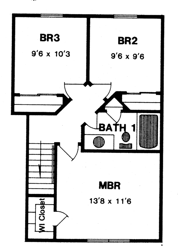 Home Plan - Country Floor Plan - Upper Floor Plan #316-197