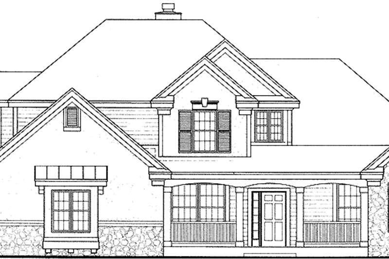 Home Plan - European Exterior - Front Elevation Plan #320-523