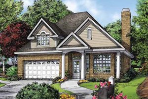Exterior - Front Elevation 4 for Ranch House Plan #929-866 - 3 bed, 2.5 bath