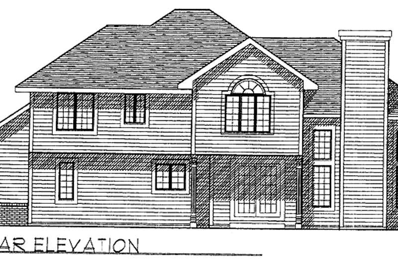 Architectural House Design - Exterior - Rear Elevation for Traditional House Plan #70-1326 - 3 bed, 2 bath