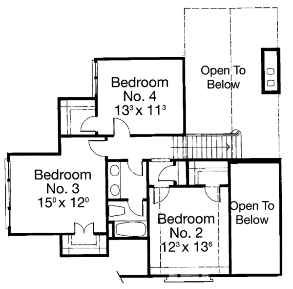 House Design - Country Floor Plan - Upper Floor Plan #429-214