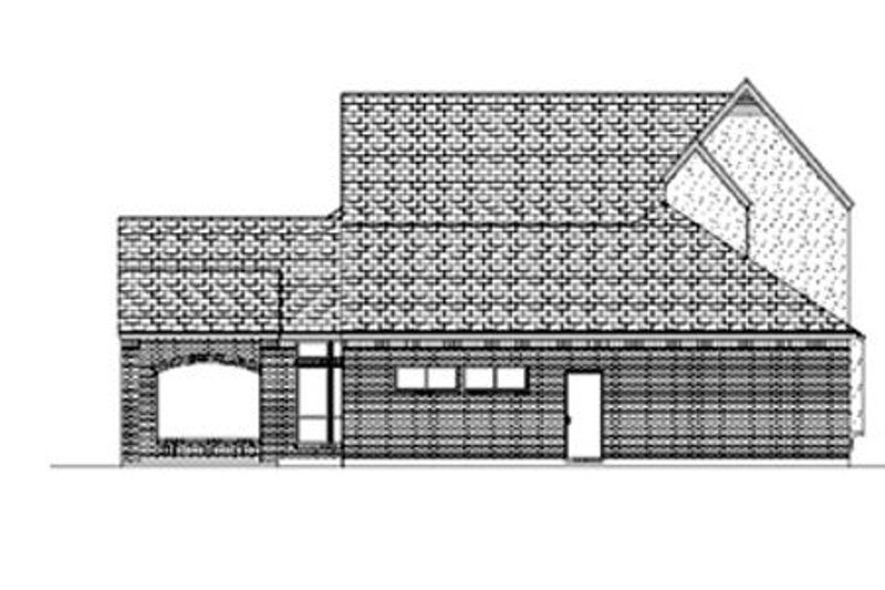 Home Plan - Exterior - Rear Elevation for European House Plan #84-406 - 3 bed, 3 bath