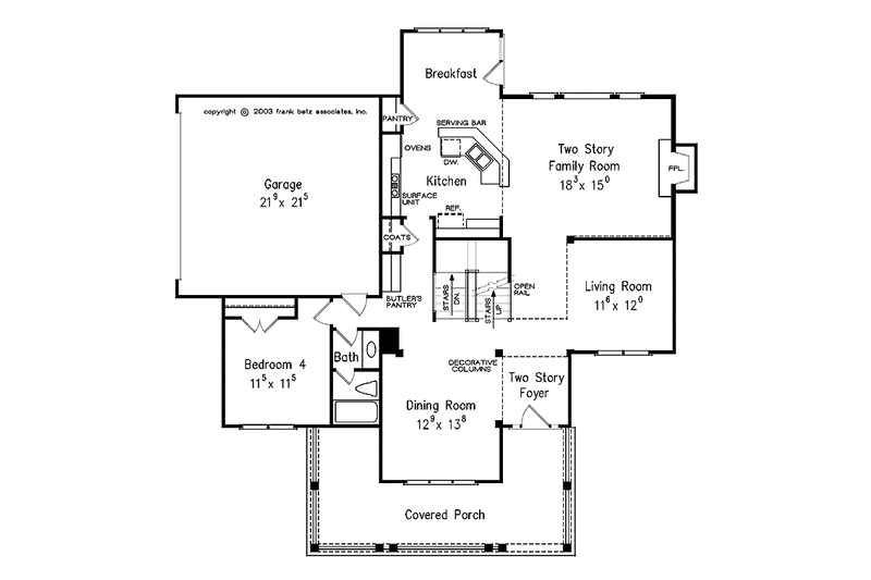 Home Plan - Floor Plan - Main Floor for Country House Plan #927-167 - 4 bed, 3 bath
